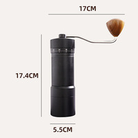 Moulin à café manuel portable en acier inoxydable avec manivelle, capacité 25g, réglage ajustable, meule conique, pour la cuisine et les voyages