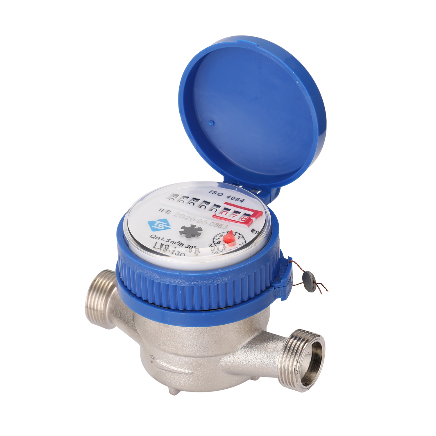 Умный счетчик воды, 15 мм, 1/2 дюйма, бытовой механический роторный измеритель холодной воды, указатель, цифровой дисплей, комбинированная вода