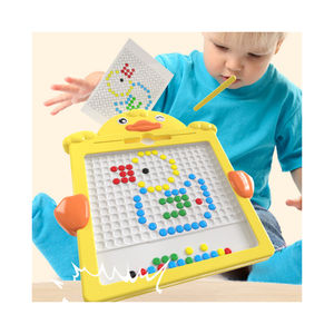 Pegatina magnética rompecabezas fuerte anticaída ranura para tarjeta creativa colorido niños Regalo de Cumpleaños cepillo tablero de dibujo de cuentas magnéticas - Product Image 5