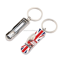 Porte-clés multifonctionnel en acier inoxydable, coupe-ongles, ouvre-bouteille, couteau russe Mockba