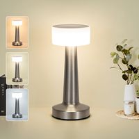 TSINYE Lampe de table sans fil de luxe Design moderne Contrôle tactile Rechargeable Lampe de bureau à 3 niveaux de luminosité à piles