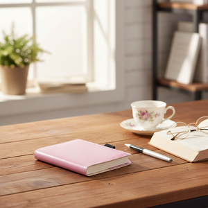 Cuaderno Pequeño Rosa 130x155 Mm Con Cierre Elástico Para Uso Diario - Product Image 3