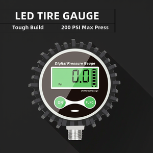 Manómetro Digital <span class=keywords><strong>de</strong></span> Presión <span class=keywords><strong>de</strong></span> Neumáticos LED NPT 1/4 <span class=keywords><strong>de</strong></span> Alta Calidad, Material ABS, 200 PSI, Hecho en Guangdong - Product Image 2