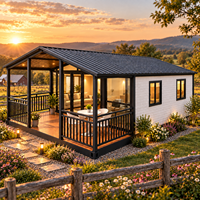 Maison conteneur pliable, maison préfabriquée avec véranda, cabane portable pour séjour à la ferme, vie en milieu rural et maison d'hôtes