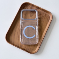 Étui de téléphone avec porte-cartes magnétique transparent pour iPhone, support de carte, antichoc, durable, accessoires de téléphone portable en gros