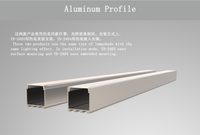 Profilé en aluminium LED encastré de haute qualité personnalisé en usine en Chine pour la décoration de bâtiment d'éclairage de bande LED
