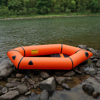 Packraft gonflable léger en TPU personnalisé pour 1 personne, 3,2 kg, avec siège 3-en-1 et kit de réparation pour eaux vives