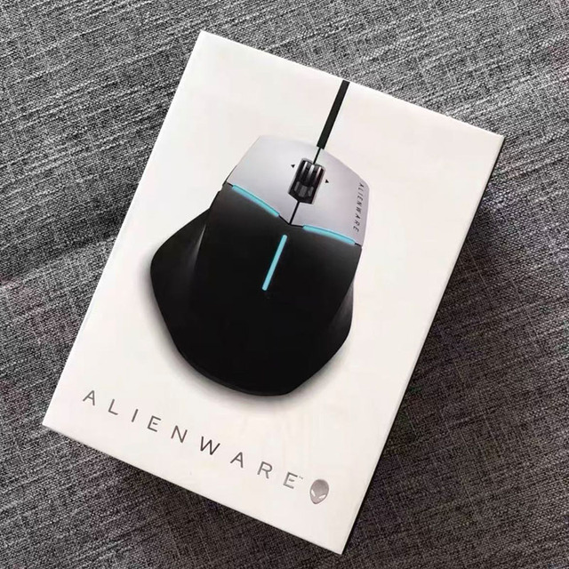 B-rand New A-lienware AW558 Wired Gaming Mouse 200-5000 DPI, 7 Programmable Buttons, AlienFX RGB Lighting