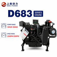 Moteur marin Shanghai Diesel D683ZLCAB |   Moteur diesel Dongfeng D683 184 kW-264 kW pour bateaux de pêche et navires de marchandises