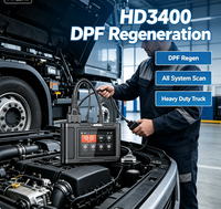 Escáner OBD2 de Alta Resistencia ANCEL HD3400, Regeneración DPF para Camiones Comerciales, Diagnóstico de Motor, ABS y Transmisión con Adaptadores de 6/9/16 Pines