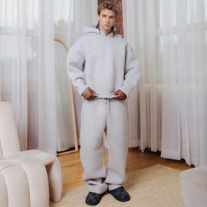 Tuta Sportiva Casual Personalizzata da <span class=keywords><strong>Uomo</strong></span> in Pile, Set di Pantaloni della Tuta e Felpa con Cappuccio per <span class=keywords><strong>Uomo</strong></span> - Product Image 2