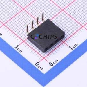 KH-2.54FH90-1X4P-H8.5 Pin Socket Bent Lead Through Hole,P=2.54mm Connector 1x4P 2.54mm Square Hole Right Angle Insert - Product Image 1