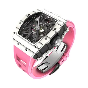 Luxury Mechanical Wristwatch Fluorine Rubber Watch Strap Richard Watch Waterproof Sapphire Glass Mechanical Watch