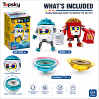 Juguete Robot Transformable Mini Dual-Form para Niños - Trompo Transformable Yukishiro para Jugar en Interiores