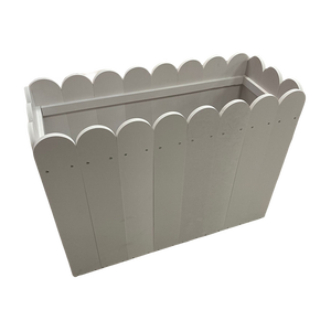 Caja de maceta de PVC Rectangular blanca personalizable para interior y exterior para patio de flores, <span class=keywords><strong>terraza</strong></span>, jardín, adecuada con flores artificiales - Product Image 6