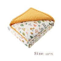 Couverture en tricot Double couche pour bébé, couverture en molleton gaufré, en coton tricoté biologique, emmaillotage pour bébé