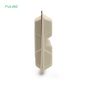 Fuling pfas miễn phí cấp thực phẩm sinh thái thân thiện bã mía 3 ngăn 8 "9" inch để đi hộp đựng thức ăn dùng một lần lấy ra Hộp thực phẩm - Product Image 2