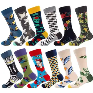 Custom OEM Socks Men Women Unisex Crew Length Socks Casual Happy Fashion Sock for Wholesale