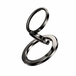 Yesido Zinc Alloy 180 Degree Dlip And Fold Built-in N52 Magnets Double Ring Metal Folding Ring Phone Holder