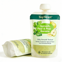Pochette Doypack personnalisée avec bec verseur et bouchon pour l'emballage de purée de fruits, lait et jus pour bébés