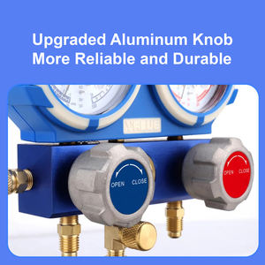 Herramienta HVAC duradera con doble manómetro dial de 68mm y visor para presión de refrigerante - Product Image 5