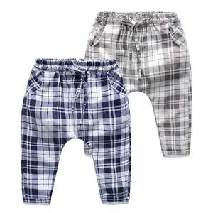 Pantalones Harem a Cuadros de Marca de Moda para Niños, Tienda en Línea - Product Image 1