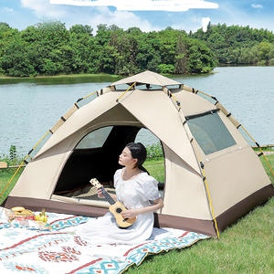 เต็นท์ตั้งแคมป์อัตโนมัติ2ชั้นสำหรับ2คนเต็นท์ตั้งแคมป์แบบอ๊อกฟอร์ดแบบเปิดง่ายพกพาสำหรับกลางแจ้งชายหาดท่องเที่ยวเดินป่า - Product Image 6