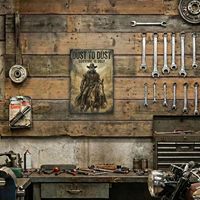 Décoration murale vintage Squelette de poker 'Main de l'homme mort', style rustique pour salle de jeux, cave des hommes, saloon