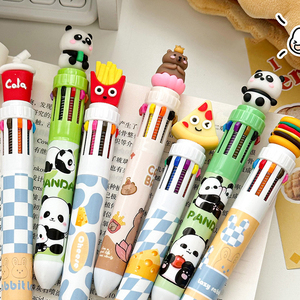 Nouveau lot de stylos à bille rétractables esthétiques 10 couleurs 2026 – Accessoires de <span class=keywords><strong>papeterie</strong></span> pour filles avec motifs animaux – Pointe de 0,7 mm - Product Image 3