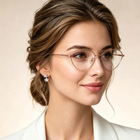 Lentes Lmamba LS508 con Armazón Metálico de Alta Calidad, Armazón Óptico con Logotipo Personalizado, Lentes con Bloqueo de Luz Azul