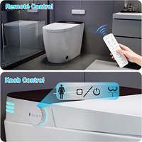 Toilette intelligente moderne avec capteur au pied, ouverture et fermeture automatiques, télécommande, siège chauffant et lavage hygiénique
