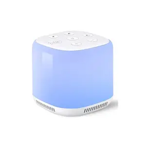 Máquina de dormir de ruido blanco para dormir con luz nocturna LED ajustable, máquina de sonido para dormir