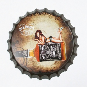 Póster de Cerveza de 35 cm, Placa Retro de Café y Cola, Letreros Metálicos Vintage, Decoración de Pared para Cafetería, Bar, Pub, Platos Redondos Nostálgicos, Póster Artístico - Product Image 5