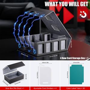 Boîte de rangement pour cartes FX avec 2 fenêtres pour cartes Yu-Gi-Oh TCG, boîte de rangement compatible avec Commander Display 4 rangées - Product Image 3