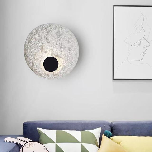 Nordic Modern Minimalist LED Wall Lamp Resin Creative Art Design for Hotel Home Living Room Bedroom Bedside Staircase