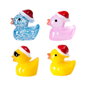 สินค้าขายดี Chunjun New Landscape Fine Flash Luminous Christmas Yellow Duck อุปกรณ์ตกแต่ง DIY รูปเป็ดสีเหลืองขนาดเล็กสำหรับเทศกาลคริสต์มาส - Product Image 1