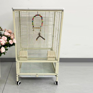 Grande Gabbia per Pappagalli Domestici Anti-schizzi con Barre Orizzontali Mobili, Facile da Arrampicare, Anti-fuga, Struttura in Metallo, Villa di Lusso - Product Image 2