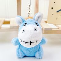 Porte-clés Cheval en Peluche Douce de Luxe, Jouets Animaux Kawaii, Porte-clés Âne en Peluche, Poupée Moelleuse pour Machine à Pinces, Cadeau pour Femme, Pendentifs pour Sac de Voiture