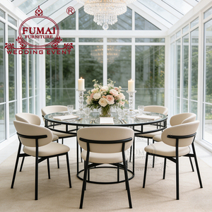 Chaise de banquet nordique rembourrée avec structure en aluminium - Product Image 6