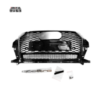Grille de calandre avant de voiture Yinhua, vente chaude, 16-18 Q3, maille nid d'abeille noire, logo sélectionnable