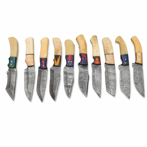Couteaux de chasse à lame fixe miniatures en acier Damas, fabriqués à la main, avec manche en bois, qualité industrielle, OEM pour les revendeurs - Product Image 2