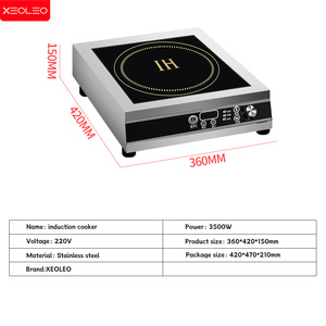 Xeoleo Thiết Kế Phẳng Thương Mại Bếp Cảm Ứng 3500W Cảm Ứng Cookertop Bếp Cảm Ứng Với Thời Gian Điều chỉnh Nhiệt Độ - Product Image 2