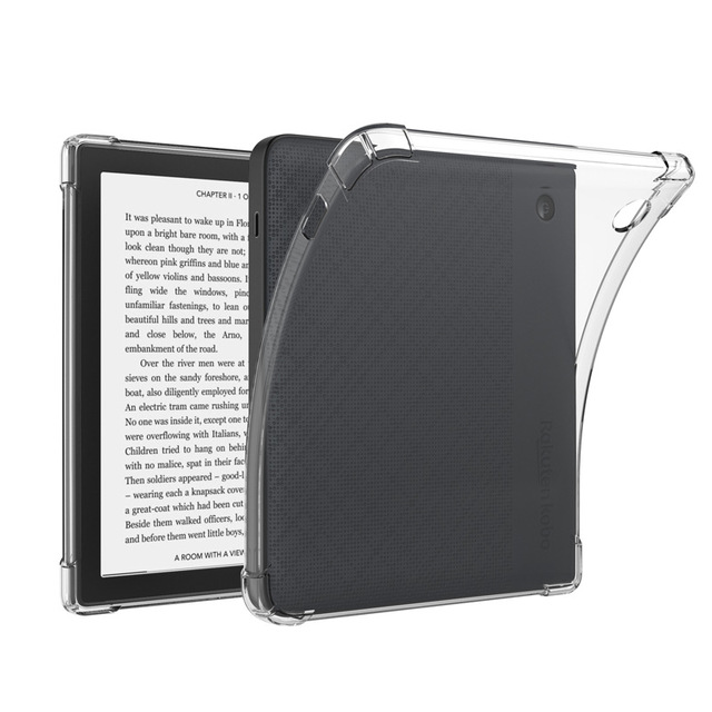 Shockproof Flexible Soft TPU Transparent Case for Kobo E-Reader Clara BW 2E Colour 6 Inch Anti-Fall Air Cushion Corner Case