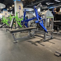 Presse pectorale plate à charge libre en acier Kaishi avec 3 supports de rangement pour plaques, durable, certifiée CE, pour l'entraînement des muscles pectoraux