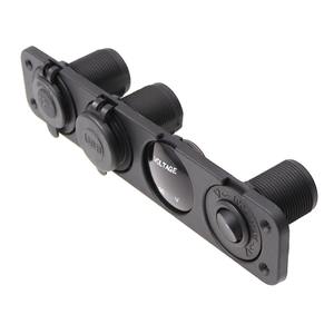 4 in1ON/OFF şarj soketi Panel çift USB soket güç çıkışı LED voltmetre ve çakmak soket kapalı ışıklı anahtarı - Product Image 5