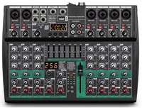 YFY-06U avec USB/DSP/Bluetooth, mixeur audio professionnel 6 canaux en métal pour studio et performances live