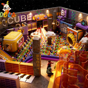 Parque Infantil Comercial de Alta Calidad &amp; Parque Infantil Interior de Plástico Colorido para Niños con Trampolín, Protección Ambiental - Product Image 2