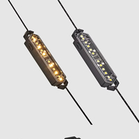 Lampe de camping portable à LED avec cordon de vent, lumière d'avertissement avec aimant, modes SOS rouge, blanc chaud, charge de type C, sécurité en plein air