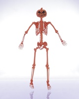 Squelettes multicolores d'Halloween avec corde de suspension 5 pieds/165 cm pour fête d'Halloween, décoration de maison hantée, vente en gros disponible