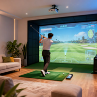 Simulador de Golf al por Mayor para Uso Doméstico, Analizador de Swing 3D con Monitor de Lanzamiento, Sistema de Entrenamiento en Interiores y Campo Virtual